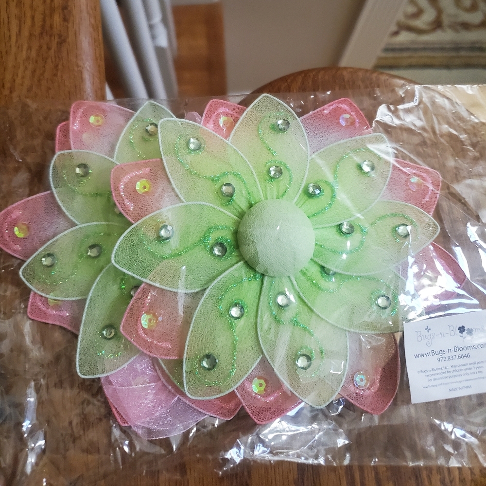 Green and Pink Decorative Curtain Tiebacks